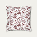 English Springer Spaniel Burgundy French Toile Pillow