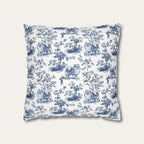 Pomeranian Blue French Toile Pillow