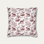 Border Collie Burgundy French Toile Pillow
