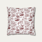 Sphynx Cat Burgundy French Toile Pillow