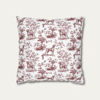 Vizsla Burgundy French Toile Pillow