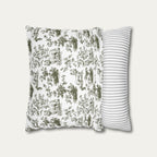 Westie Sage Green French Toile Pillow