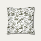 Cavalier Spaniel Sage Green French Toile Pillow