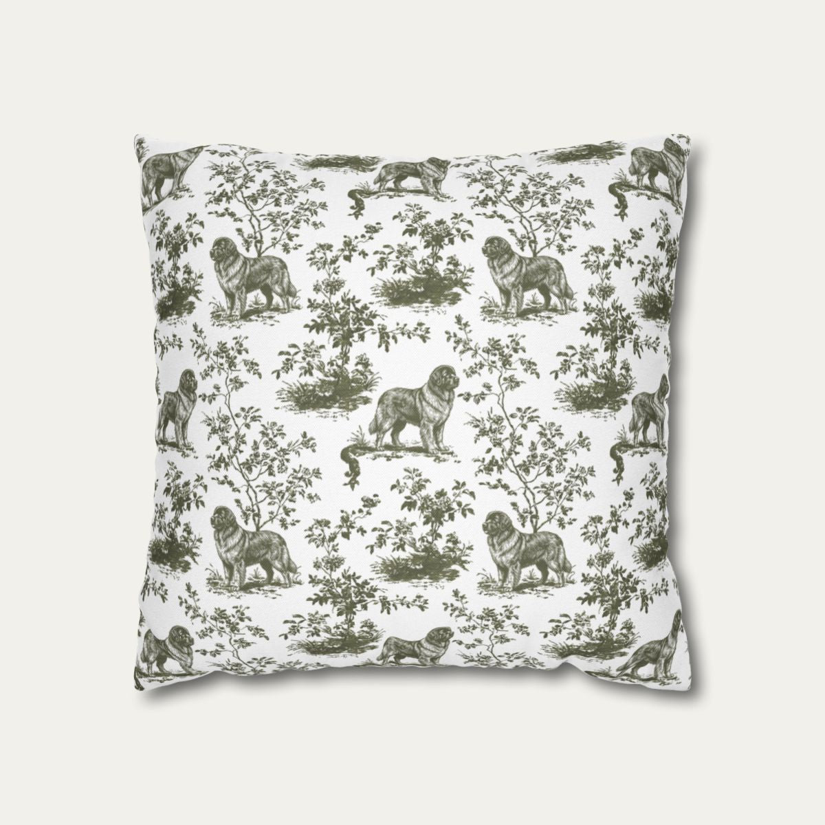 Newfoundland Sage Green French Toile Pillow
