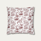Golden Retriever Burgundy French Toile Pillow