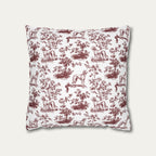 Saluki Burgundy French Toile Pillow