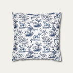 Pitbull Blue French Toile Pillow