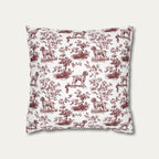 Wirehaired Pointing Griffon Burgundy French Toile Pillow