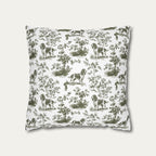 English Springer Spaniel Sage Green French Toile Pillow