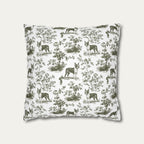 Boston Terrier Sage Green French Toile Pillow