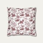 Scottish Terrier Burgundy French Toile Pillow