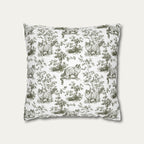 Ragdoll Cat Sage Green French Toile Pillow