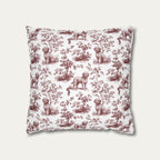 Spanish Water Dog Burgundy French Toile Pillow