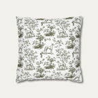 Greyhound Sage Green French Toile Pillow