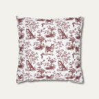 Alaskan Malamute Burgundy French Toile Pillow