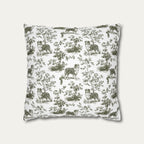 Australian Shepherd Sage Green French Toile Pillow