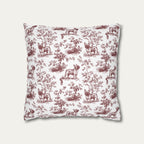 French bulldog Burgundy French Toile Pillow