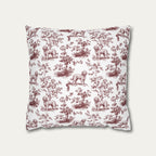 Goldendoodle Burgundy French Toile Pillow
