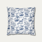 Vizsla Blue French Toile Pillow
