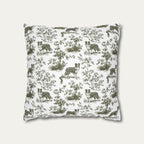 Border Collie Sage Green French Toile Pillow