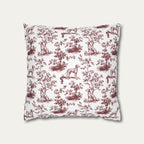 Dalmatian Burgundy French Toile Pillow