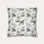 Bernese Mountain Sage Green French Toile Pillow