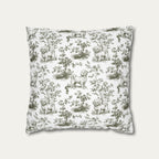 Maltese Sage Green French Toile Pillow