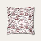 Bengal Cat Burgundy French Toile Pillow