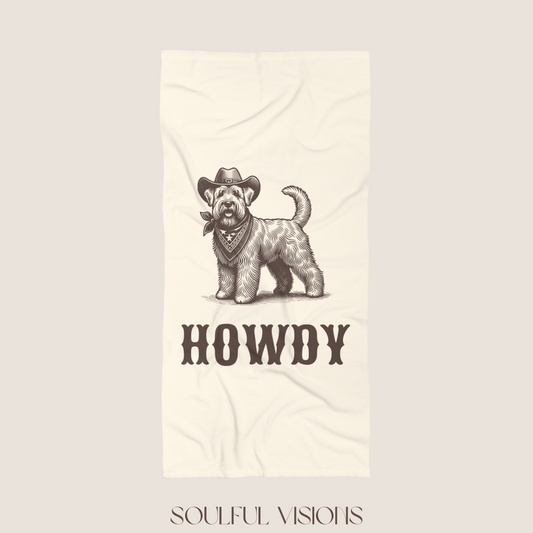Howdy Wheaten Terrier Beach Towel
