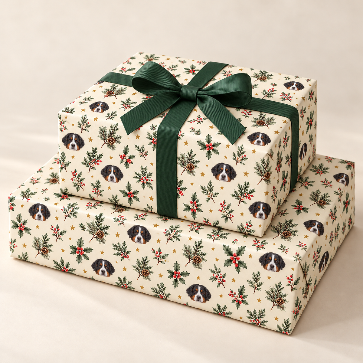 Winter Garden Personalized Dog Wrapping Paper