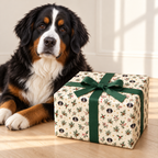 Winter Garden Personalized Dog Wrapping Paper